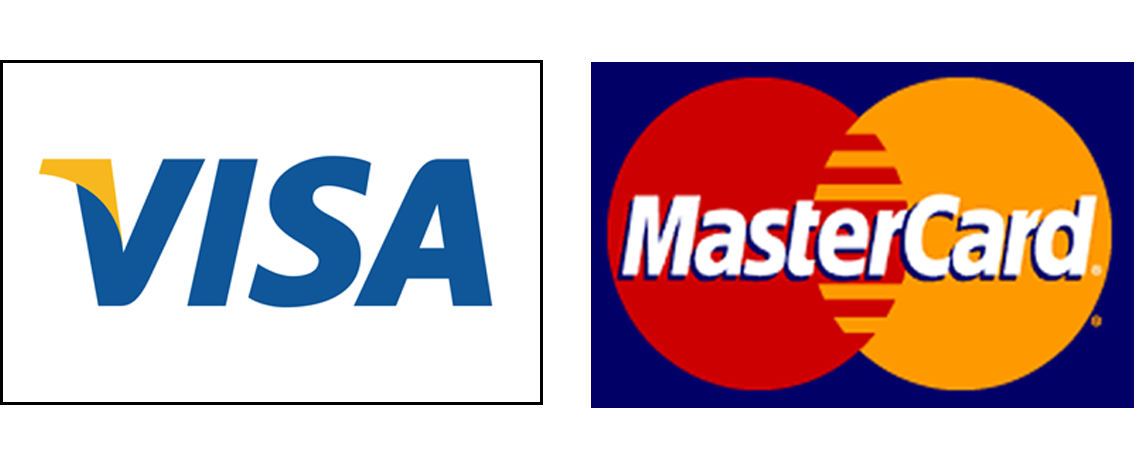 We accept Visa and MasterCard